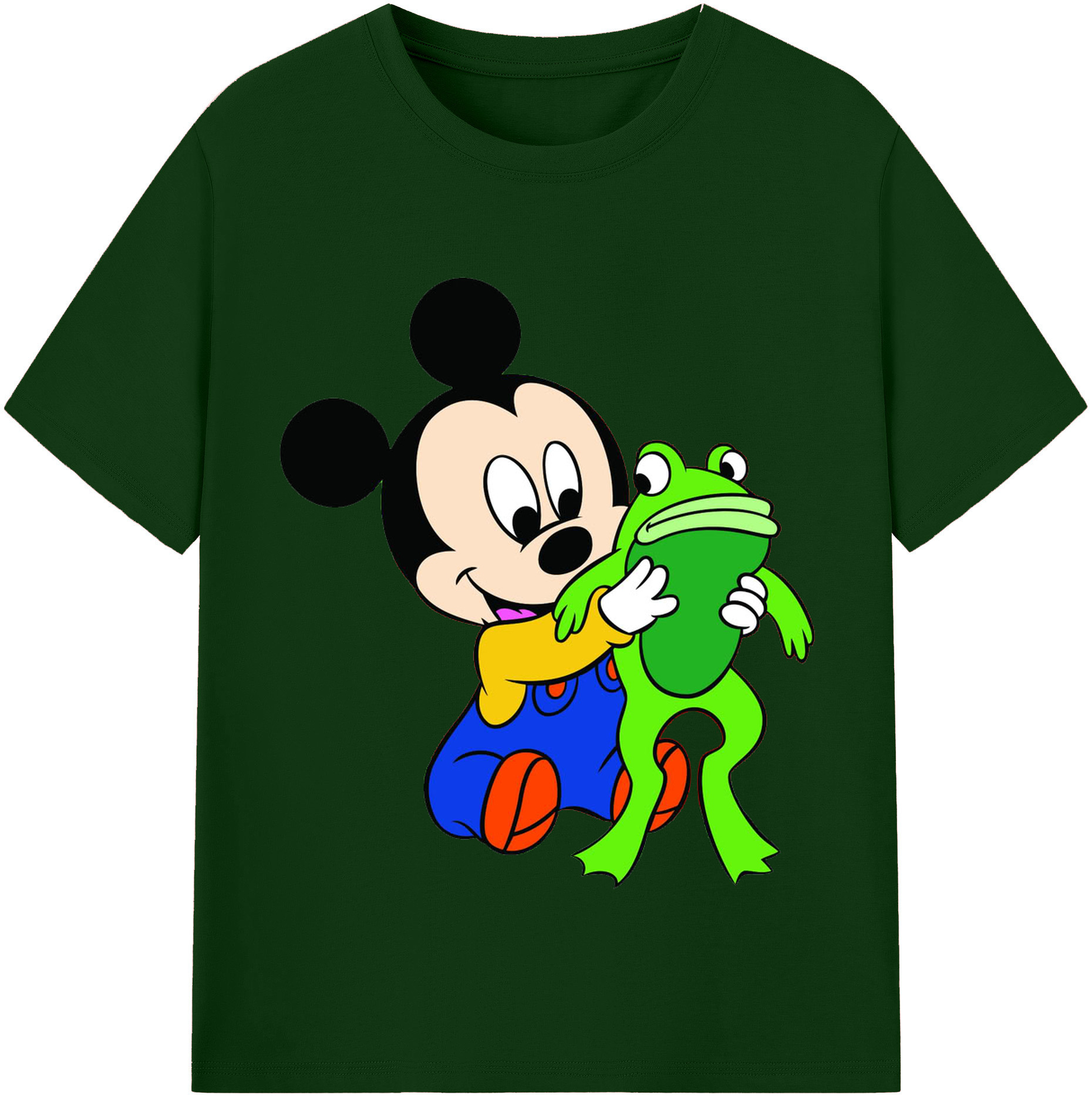 （画像用） ミッキーマウス Mickey Mouse 綿100％半袖Tシャツ（フロントプリント）